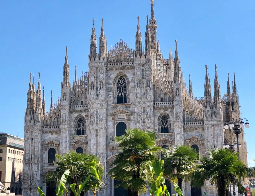Milan Duomo with Palm trees