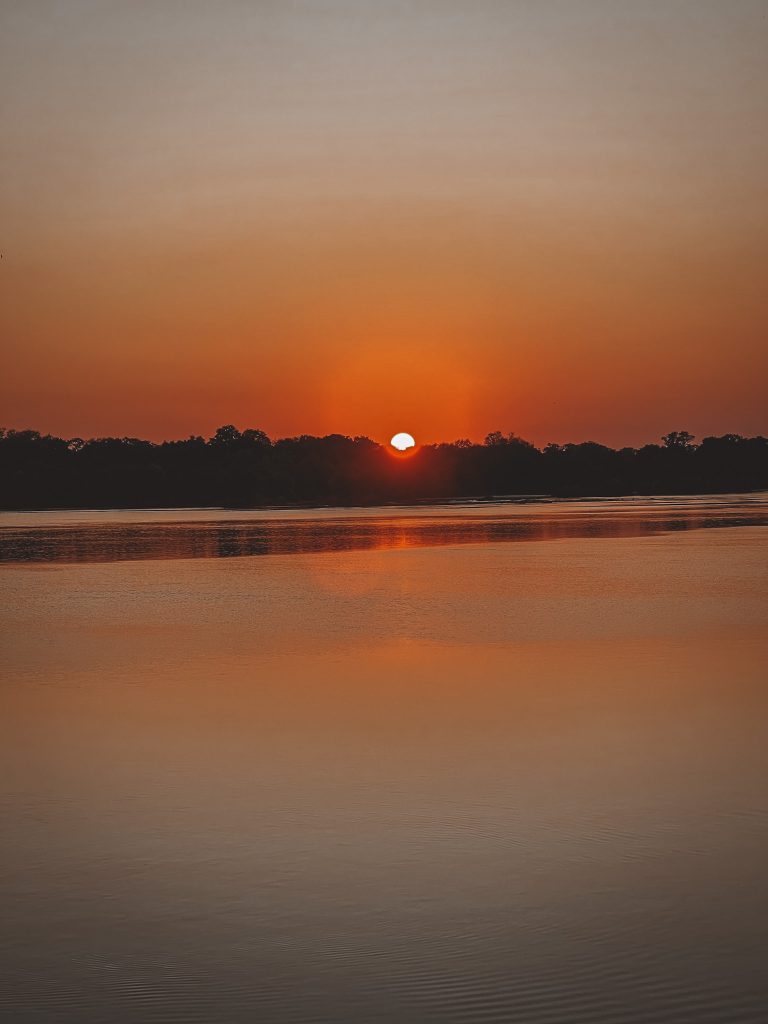 A beautiful sunset on the Zambezi River