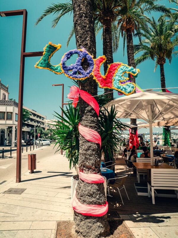 A Love sign in Ibiza