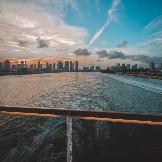 Leaving Miami behind on board Explora cruise ship