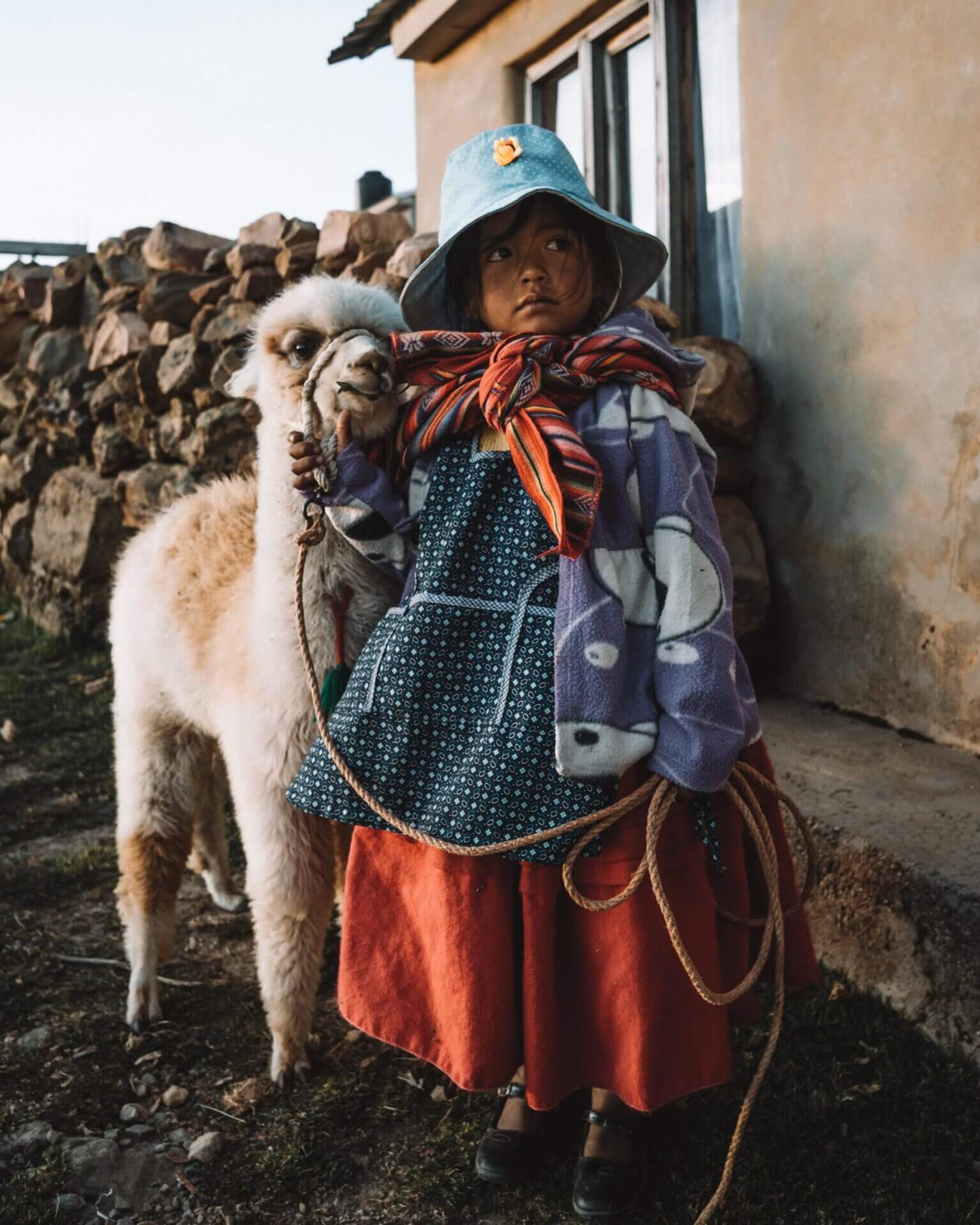Sustainability 4 - little girl with llama